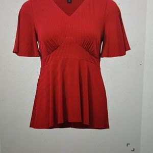 Torrid red peplum top